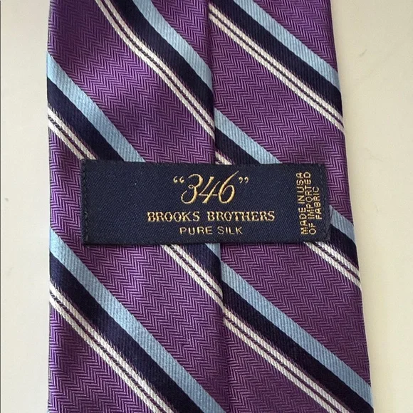 Brooks Brothers Purple and Blue Striped Tie - Picture 3 of 7